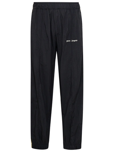 Shop Palm Angels Man  Black Polyester Trousers