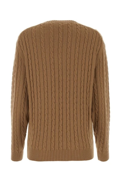 Shop Prada Woman Camel Cashmere Sweater In Brown
