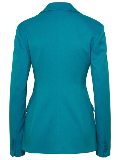 Shop Attico The  Woman The  Blue Light Blue Wool Blazer