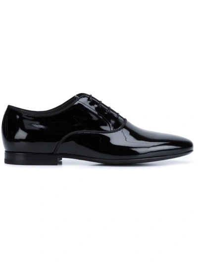 Lanvin Men's Patent Leather Oxford Shoes In Black