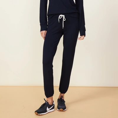 Monrow Supersoft Vintage Sweats In Blue Black