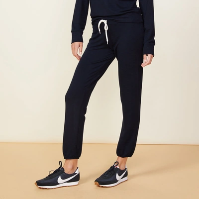 Monrow Supersoft Vintage Sweats In Blue Black