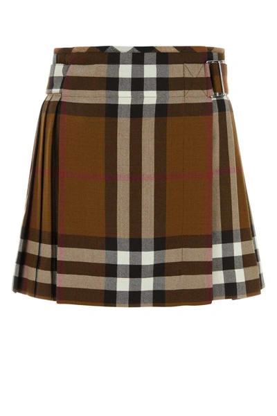 Shop Burberry Skirts In Checked