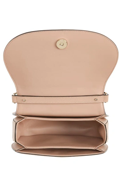 Valentino Vsling Leather Saddle Bag In Rose Cannelle