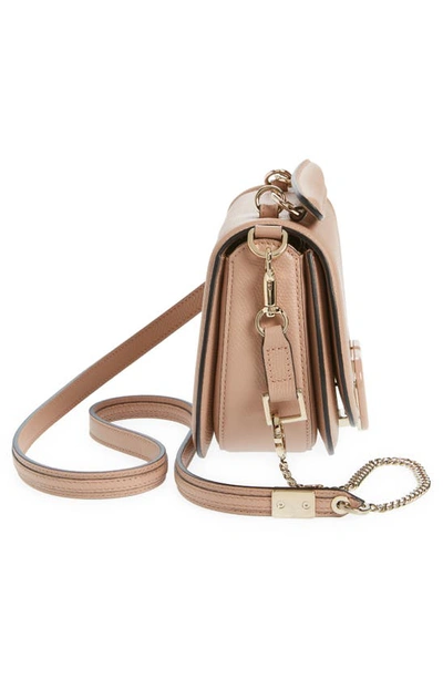 Valentino Vsling Leather Saddle Bag In Rose Cannelle