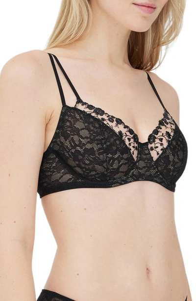 Shop Skarlett Blue Paradise Underwire Bra In Black Como