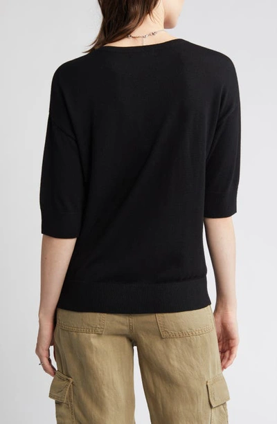 Shop Treasure & Bond V-neck Sweater In Black