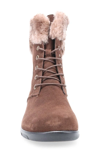 Shop Propét Winslow Water Repellent Faux Fur Lined Boot In Chocolate