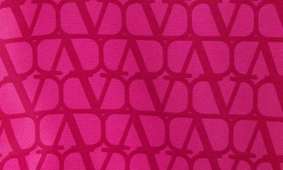 Shop Valentino Vlogo Longline Silk Button-up Shirt In Pink Pp