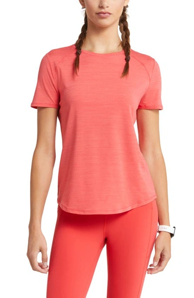 Shop Zella Energy Performance T-shirt In Red Poinsettia