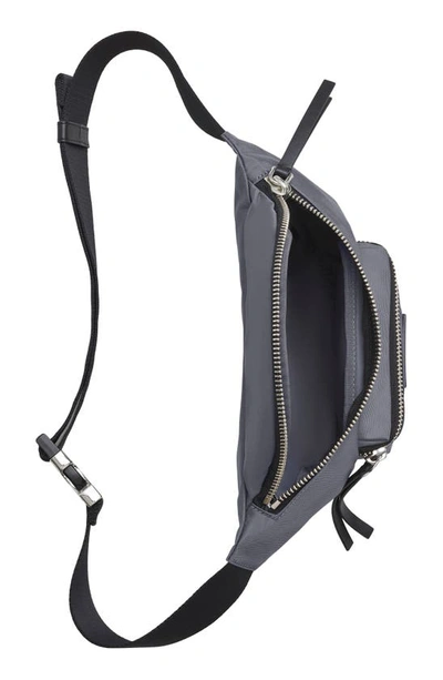 Shop Marc Jacobs The Biker Nylon Belt Bag In Dark Shadow