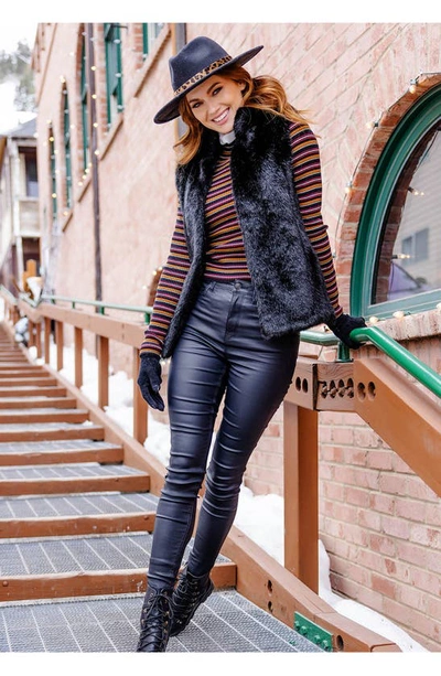 Donna Salyers Fabulous-furs Signature Series Hook Faux Fur Vest In Blamink