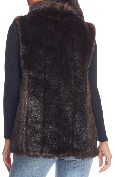 Shop Donna Salyers Fabulous-furs Signature Series Hook Faux Fur Vest In Sable
