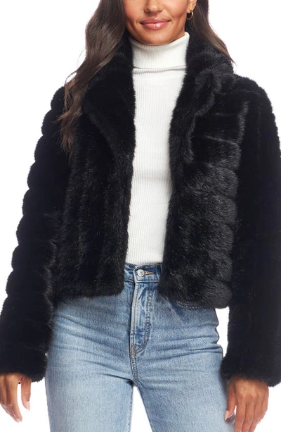 Shop Donna Salyers Fabulous-furs Maven Faux Fur Jacket In Black