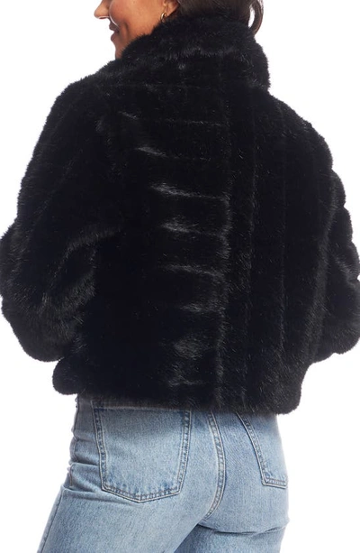 Shop Donna Salyers Fabulous-furs Maven Faux Fur Jacket In Black