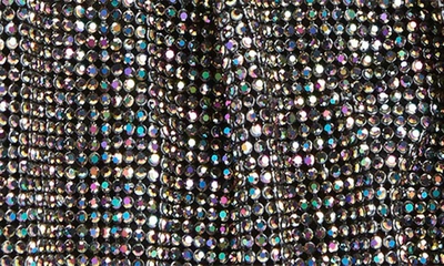 Shop Benedetta Bruzziches La Grande Crystal Embellished Mesh Clutch In Moonraker Hematite