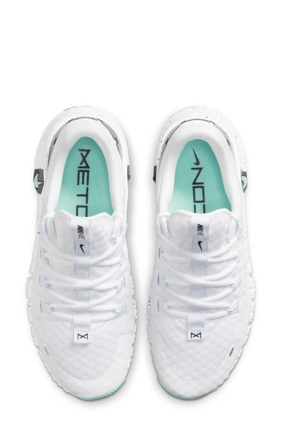 Shop Nike Free Metcon 5 Training Shoe In White/ Black/ Emerald Rise