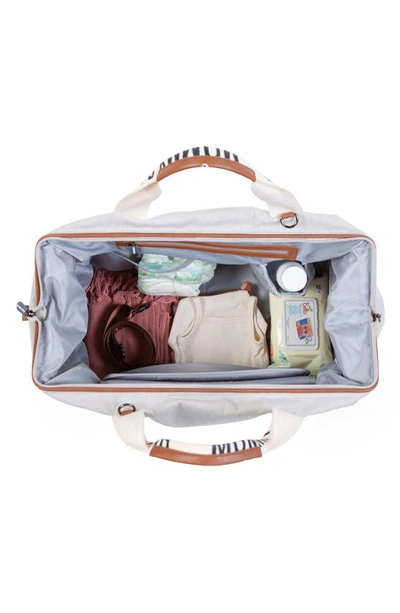 Shop Childhome Mommy Signature Diaper Bag In Off-white