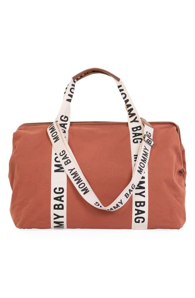 Shop Childhome Mommy Signature Diaper Bag In Terracotta