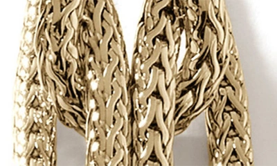 Shop John Hardy Love Knot Drop Earrings In Gold