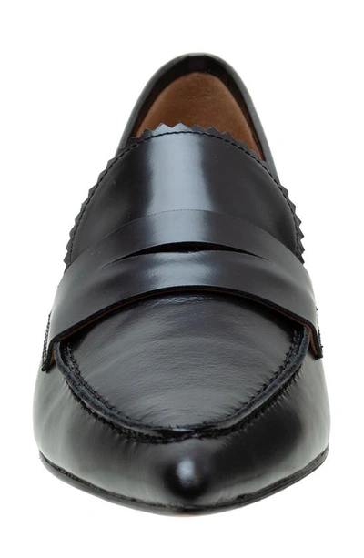 Shop Linea Paolo Calisto Kitten Heel Loafer Pump In Black