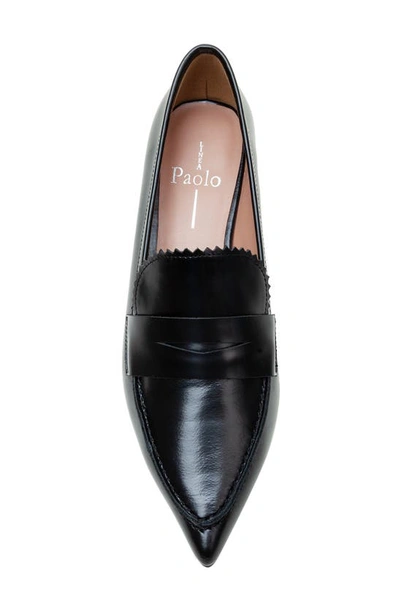 Shop Linea Paolo Calisto Kitten Heel Loafer Pump In Black