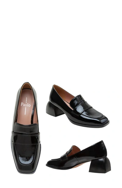 Shop Linea Paolo Malone Loafer Pump In Black Patent