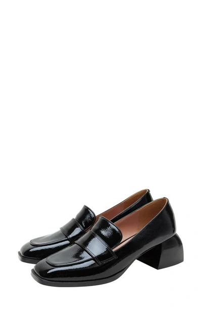 Shop Linea Paolo Malone Loafer Pump In Black Patent