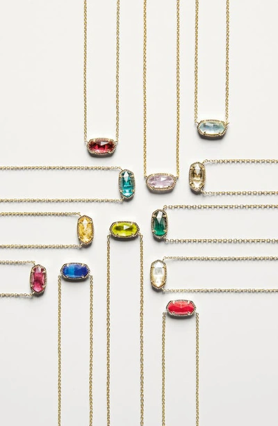 Shop Kendra Scott Elisa Birthstone Pendant Necklace In Gold Spice Drusy
