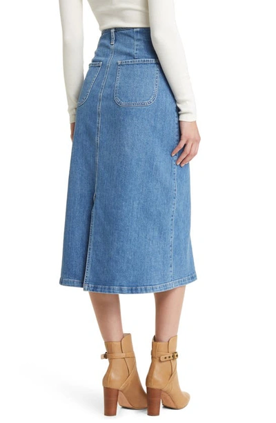 Shop Le Jean Jocelyn Denim Skirt In Desert