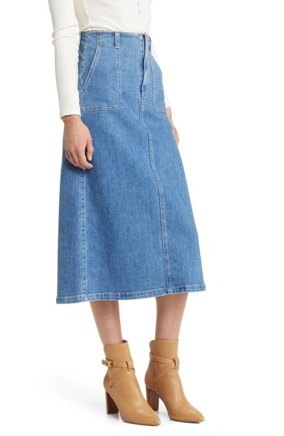 Shop Le Jean Jocelyn Denim Skirt In Desert