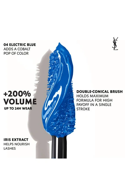 Saint Laurent Lash Clash Extreme Volume Mascara Electric Blue 0.3 oz / 9 ml In 04 Electric Blue