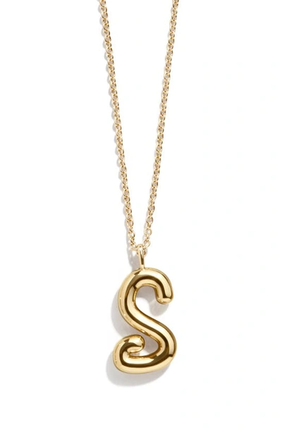 Shop Baublebar Bubble Initial Necklace In Gold S
