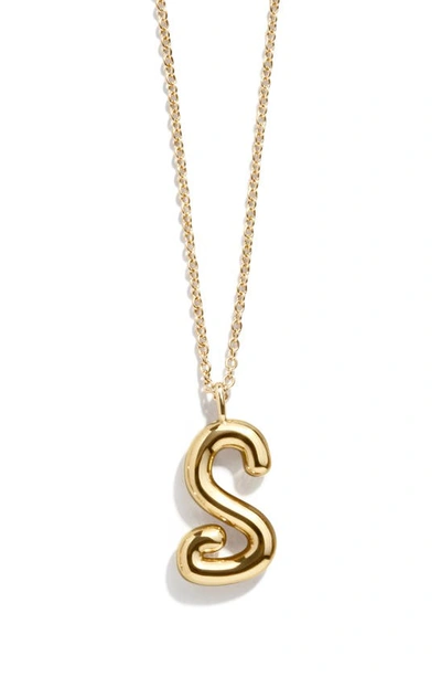 Baublebar Bubble Initial Necklace in Gold S