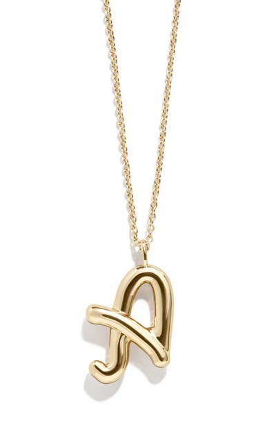 Shop Baublebar Bubble Initial Necklace In Gold A