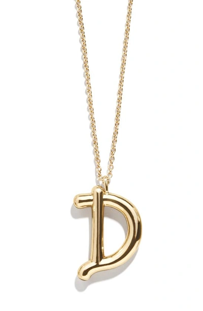 Shop Baublebar Bubble Initial Necklace In Gold D