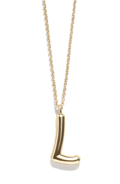 Shop Baublebar Bubble Initial Necklace In Gold L