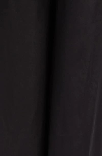 Shop Ramy Brook Madelane Plunge Long Sleeve Satin Jumpsuit In Black