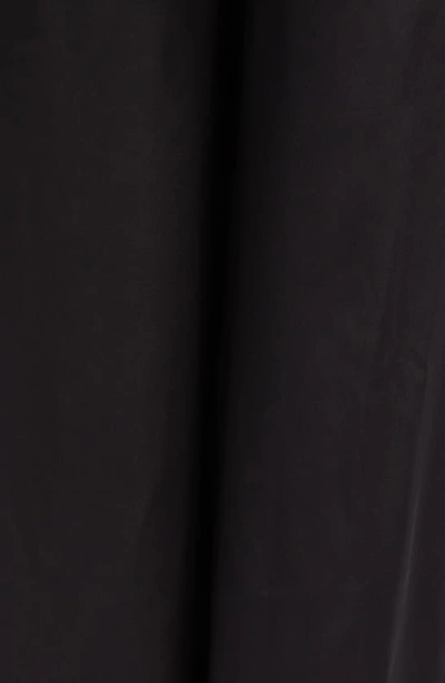Ramy Brook Madelane Plunge Long Sleeve Satin Jumpsuit In Black