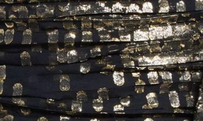 Shop Ramy Brook Talia Metallic Silk Blend Strapless Cocktail Dress In Black Metallic Jacquard