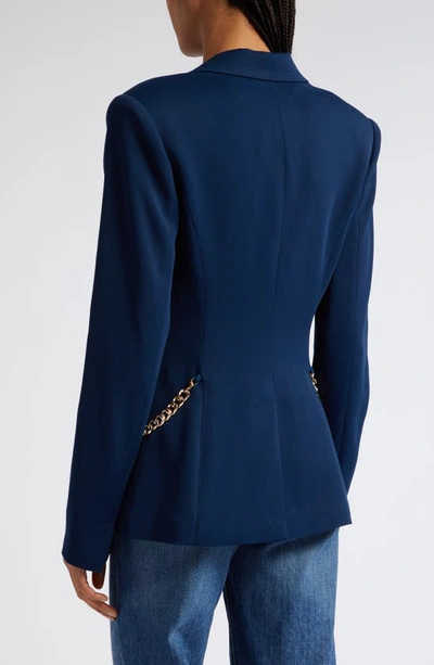 Shop Ramy Brook Leilani Chain Detail Jacket In Navy