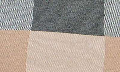 Nina Leonard Jacquard Long Sleeve Sweater Dress In Grey/ Tan Multi