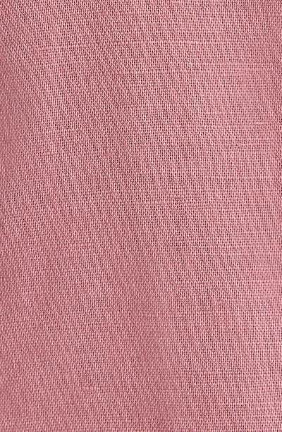 Johnny Bigg Fresno Short Sleeve Linen & Cotton Button-down Shirt In Mulberry