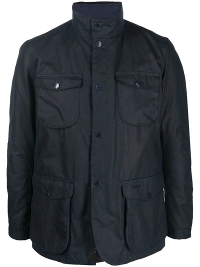 Shop Barbour Ogston Wax Jacket In Blue