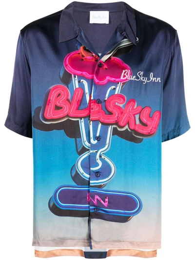 Shop Blue Sky Inn Printed Viscose Shirt