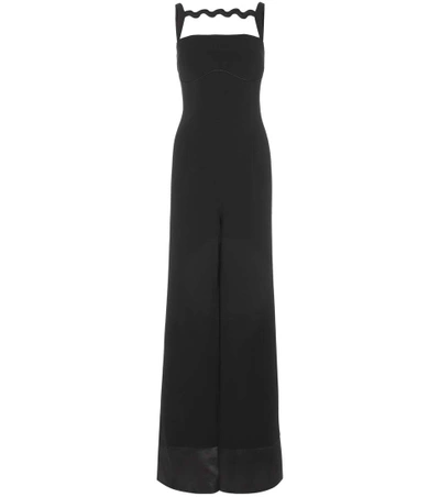 Shop Mary Katrantzou Moss Silk-blend Crêpe Jumpsuit In Black