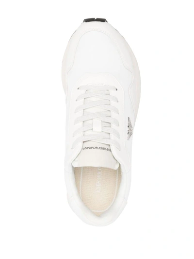 Shop Emporio Armani Ea7  Logo Low-top Sneakers In White