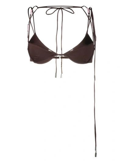 Shop Jacquemus Swimsuits In Brown