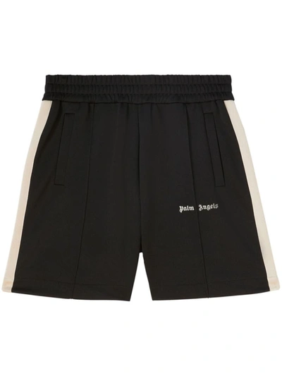 Shop Palm Angels New Classic Track Shorts In Black White