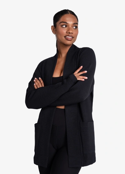 Shop Lole Ottoman Cardigan In Black